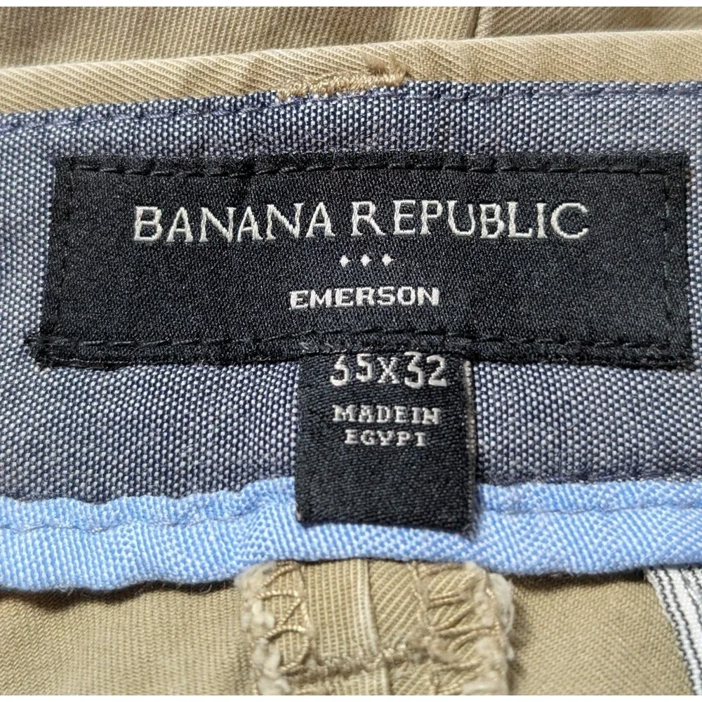 Banana Republic Size 35X30.5 Emerson Pants  Straight Fit Chino Khaki